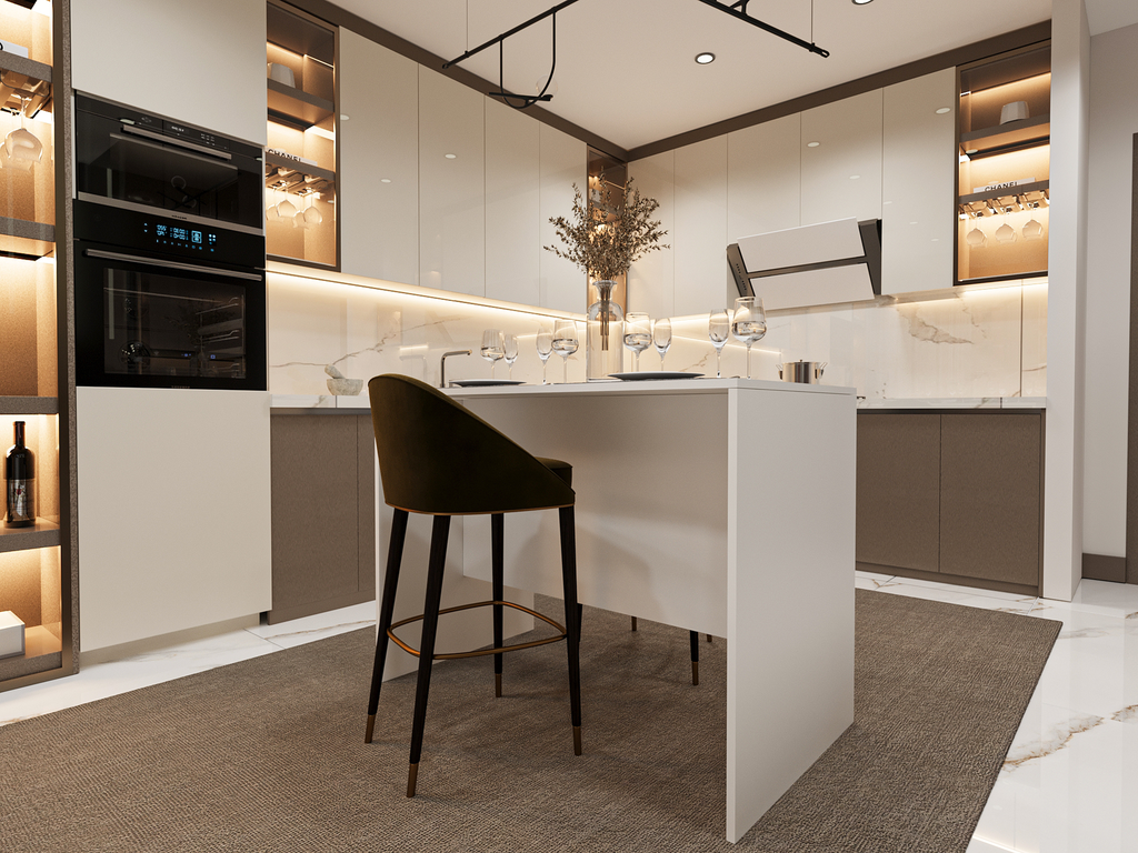 Bar Tipi Mutfak Adası Yemek Masası 120x90 cm Yüksek 4 Kişilik - MA-03 