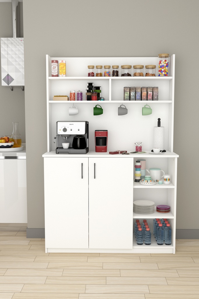 Kahve Köşesi & Çok Amaçlı Mutfak Dolabı %100 MDFLAM KAHVE02