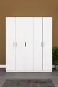5 Kapaklı Gardırop 150x180 cm Kompakt MDFLAM Yatak Odası Gardırobu G-09