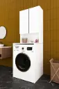 Çamaşır Makinesi Dolabı Kapaklı 2 Kapaklı 2 Raflı 65x190 cm - BD-01