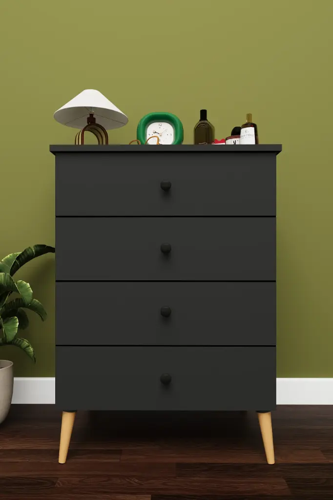 4 Çekmeceli Şifonyer 65 cm MDF Dar Model - ŞF-01