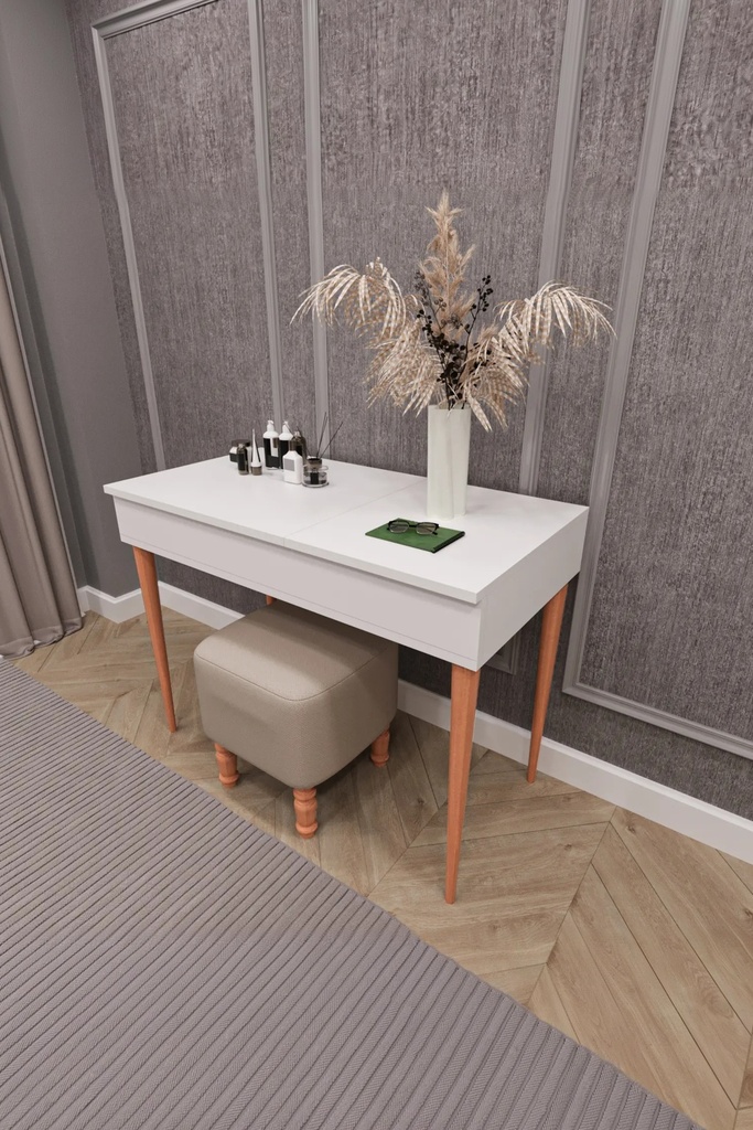 Aynalı Kapaklı Makyaj Masası %100 MDF 100 cm MAM-01