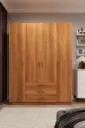 4 Kapaklı 3 Çekmeceli Gardırop 160 cm G-02