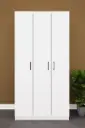 3 Kapaklı Küçük Gardırop 90x180 cm Dar Kompakt MDFLAM Yatak Odası Gardırobu G07 