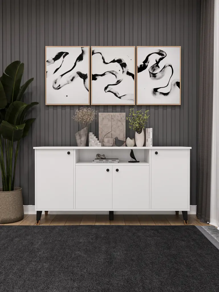 4 Kapaklı Bölmeli Konsol KNSL-02