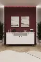 Konsol Dresuar 4 Kapaklı Bölmeli Açık Raflı 160 cm - KNSL-02 