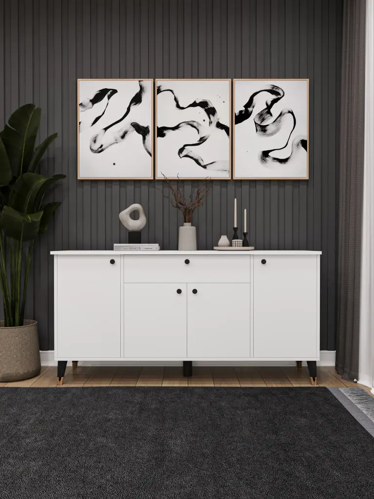 4 Kapaklı 1 Çekmeceli Konsol KNSL-03