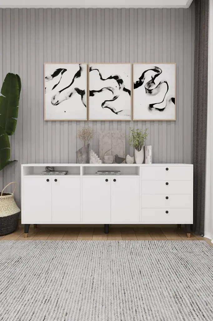 4 Kapaklı 4 Çekmeceli Konsol KNSL-06