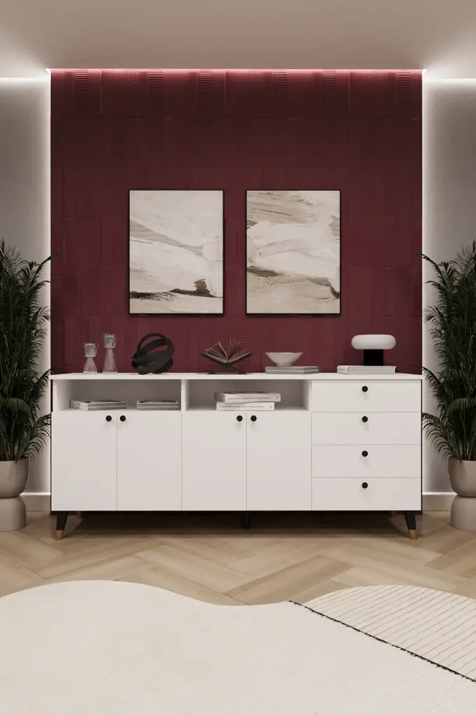 4 Kapaklı 4 Çekmeceli Konsol KNSL-06