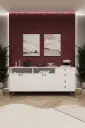 Konsol Dresuar 4 Kapaklı 4 Çekmeceli 180 cm Geniş Salon Antre Konsolu - KNSL-06 