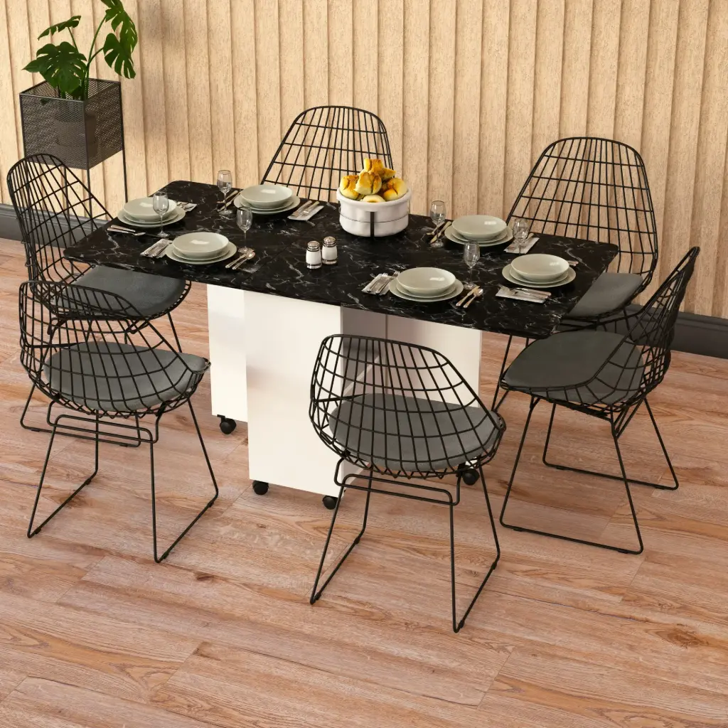 Katlanır Mutfak Masası Royal Mermer KM-15 