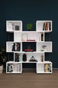 Modüler Kitaplık 150x173 cm Zikzak Asimetrik 6 Kutu - DK-02 