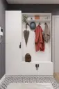 V-01 Ayakkabılıklı Askılıklı Vestiyer ve Portmanto 140 cm