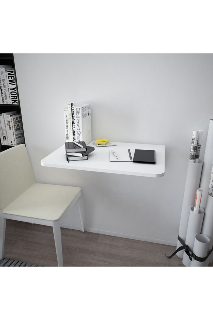 Duvara Monte Katlanır Masa - 68 cm - Beyaz DMM-09