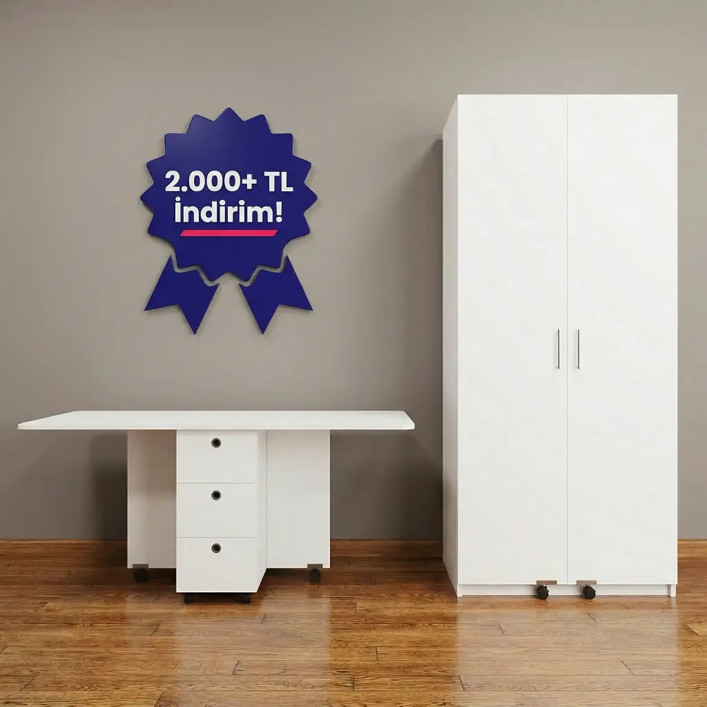 Olmazsa Olmaz Mutfak Seti (Katlanır Masa & Kiler Dolabı)