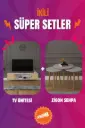 İskandinav Şıklığı Salon Seti (T-10 TV Ünitesi & SEHPA01 Zigon Sehpa)