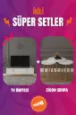 Minimalist Salon Şıklığı Seti (T-01 TV Ünitesi & SEHPA01 3'lü Zigon Sehpa) 