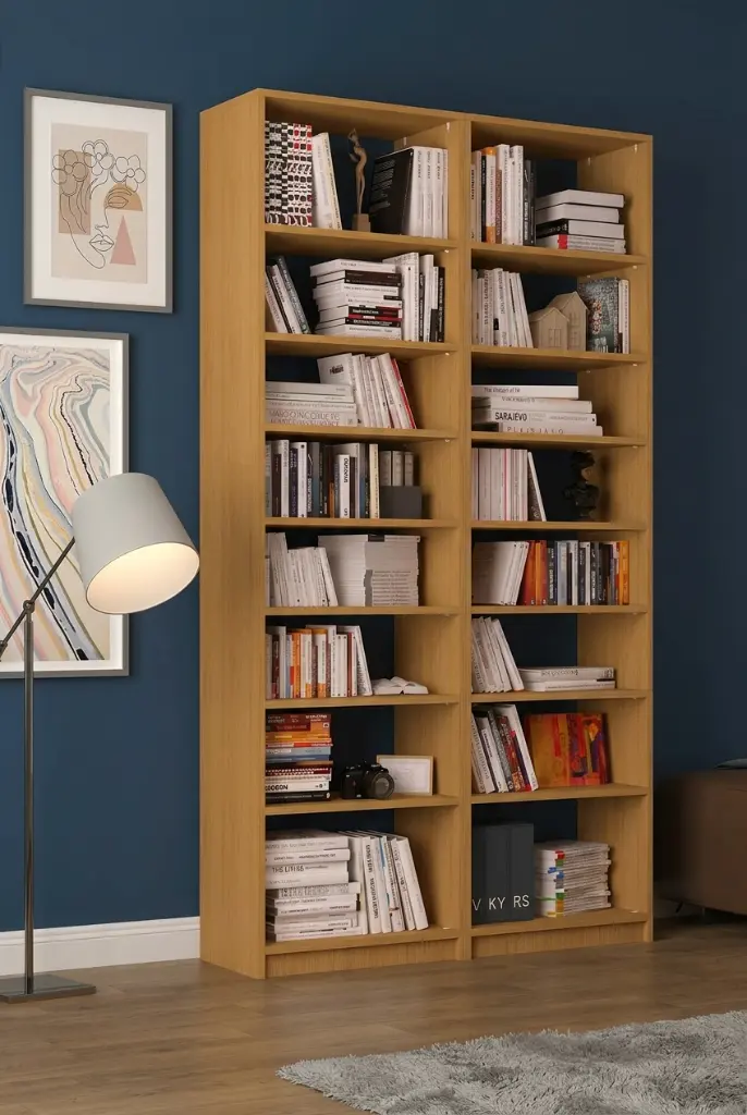 MDF -Afrika Ceviz Kitaplık K-14