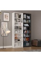 Beyaz & Koyu Gri Kitaplık %100 MDFLAM K-17