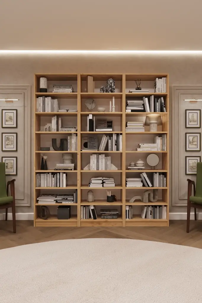 Safir Meşe Kitaplık – 180x205 cm K-21