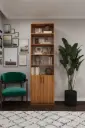 Petra Kapaklı Dar Kitaplık – 60x208 cm 8 Raflı %100 MDFLAM K-35