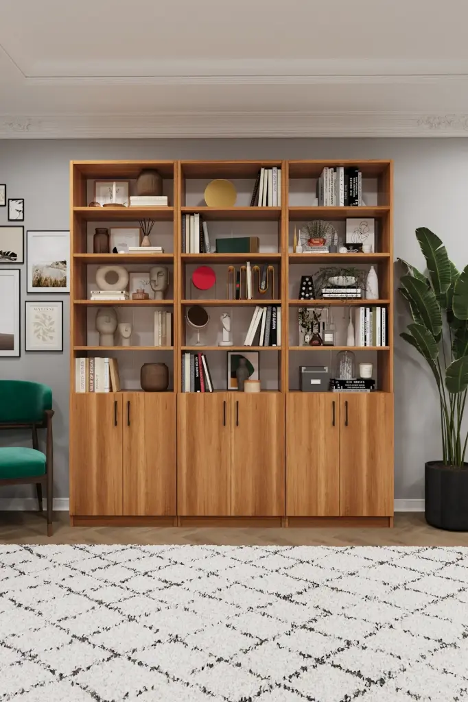 Petra Kapaklı Üçlü Kitaplık – 180x205 cm K-54