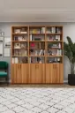 Petra Kapaklı Üçlü Dekoratif Kitaplık – 180x208 cm %100 MDFLAM K-54