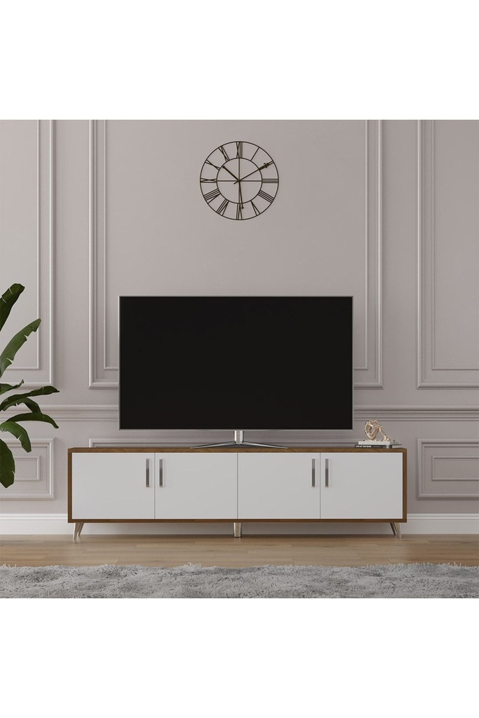 Tv Ünitesi Ceviz & Beyaz T-08 