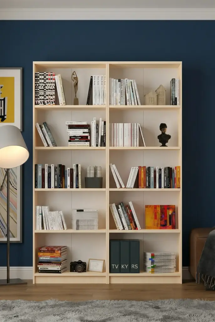 SUNTALAM - 5 Raflı 2 Modüllü Kitaplık - Akça Ağaç 