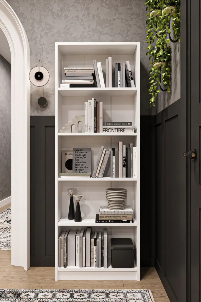 SUNTALAM - 5 Raflı 169 cm Kitaplık - Beyaz