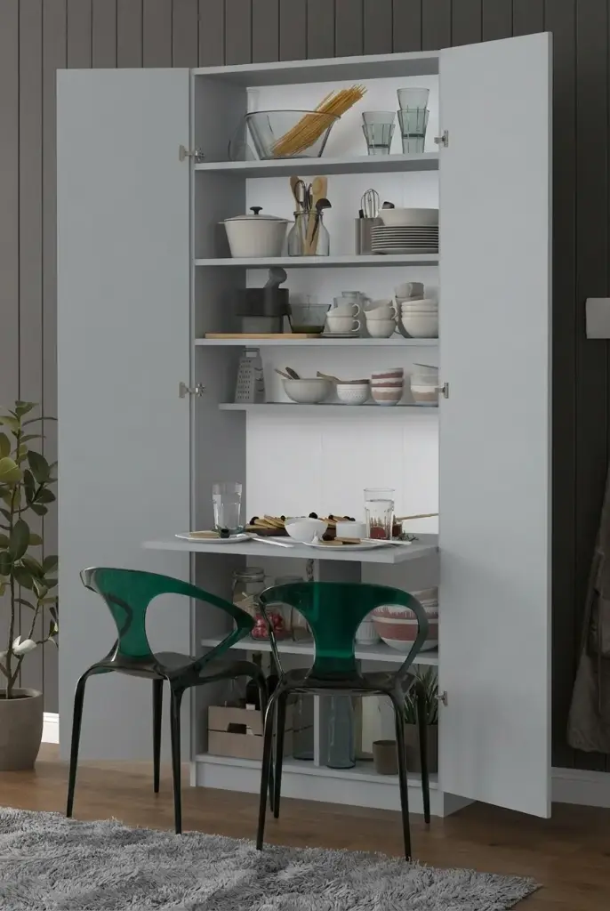 SUNTA - Katlanır Masalı Dolap MD001 - Kül Gri