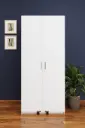 Beyaz Mutfak Kiler Dolabı Kapak İçi Raflı 180 cm MDFLAM - MK-01