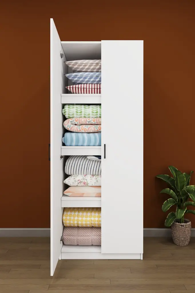Yüklük Dolabı 2 Kapaklı 4 Bölmeli Raflı 80 cm - YK-01