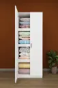 Yüklük Dolabı 2 Kapaklı 4 Bölmeli Raflı 80 cm - YK-01
