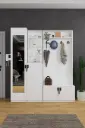 V-03 Aynalı Vestiyer ve Portmanto 180 cm Ayakkabılıklı Raflı