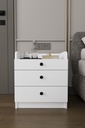 3 Çekmeceli Komodin Kenarlıklı Tabla 50 cm - KMD-01