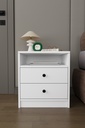 Çekmeceli Komodin Açık Raflı Başucu Komodini 50x40 cm - KMD-04 