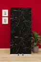 Siyah Beyaz Mutfak Kiler Dolabı Royal Mermer 180 cm MDFLAM - MK-04 