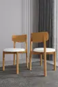 İkili Sandalye Seti - Kayın Ayaklı, Ergonomik | SA02