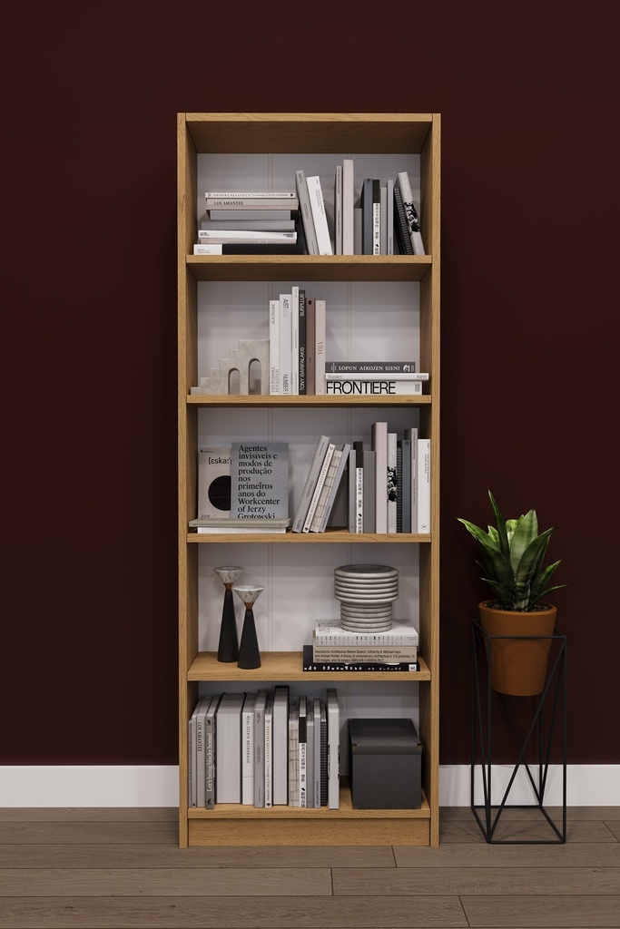 Raflı Kitaplık 169 cm Tek Modül Açık Kitaplık K002 