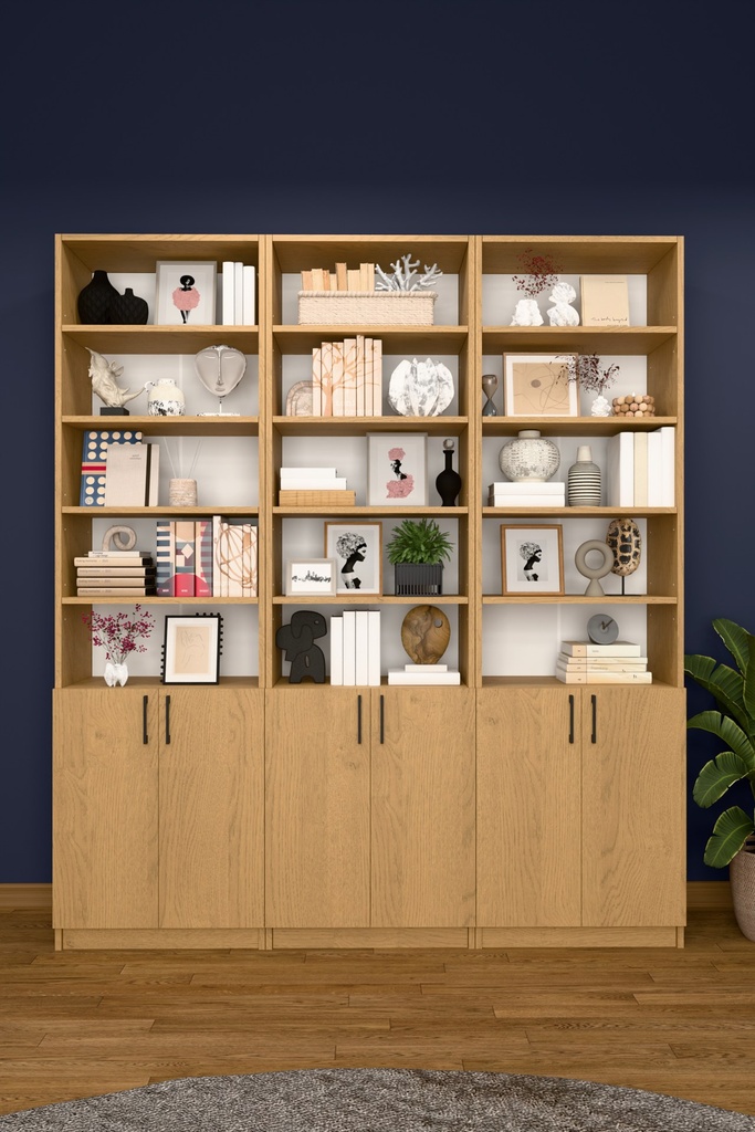 Karina Kapaklı Üçlü Kitaplık 180x208 cm %100 MDF K-55