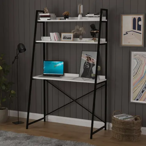 [KÇM01] Kitaplıklı Metal Çalışma Masası KÇM-01