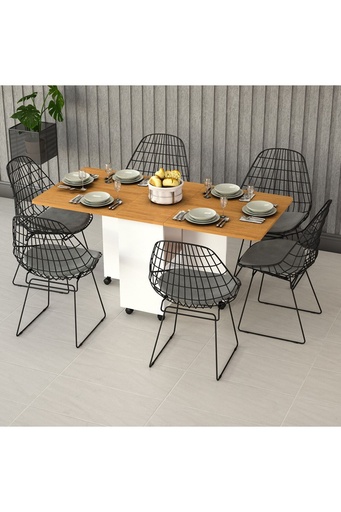 [KM16] Katlanır Mutfak Masası Afrika Ceviz KM-16