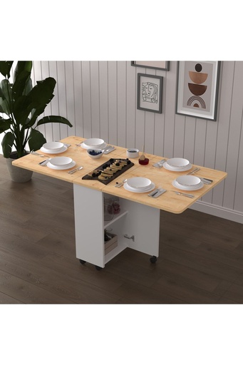 [KM13] Safir Meşe Katlanır Mutfak Masası %100 MDFLAM KM-13