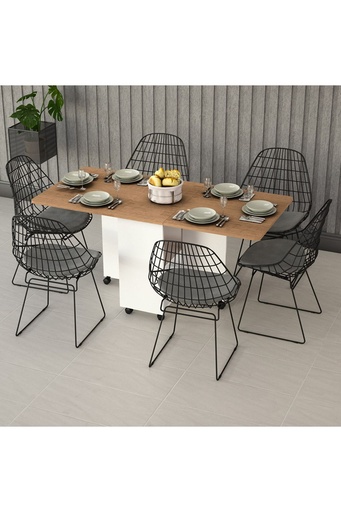 [KM11] Petra Katlanır Mutfak Masası %100 MDFLAM KM-11