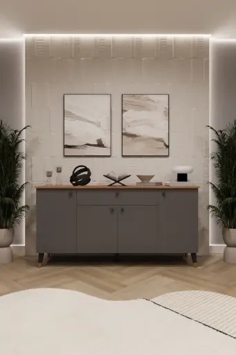 [KNSL03] 4 Kapaklı 1 Çekmeceli Konsol KNSL-03