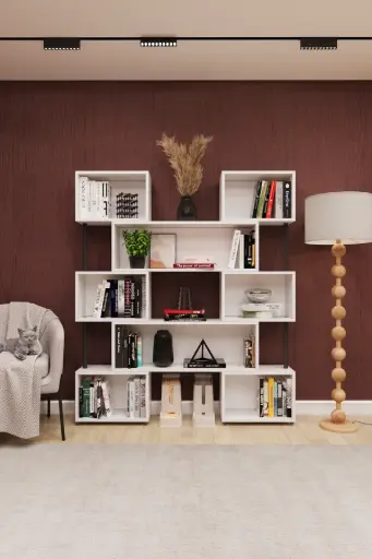 [DK02] Duvar/Köşe Modüler Kitaplık – 150x173 cm, DK-02 