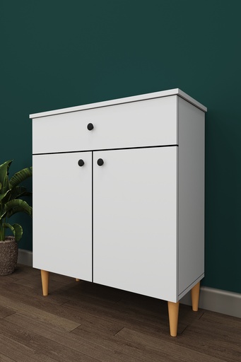 [FD01] Çok Amaçlı Dolap 2 Kapaklı 1 Çekmeceli 80 cm - FD-01