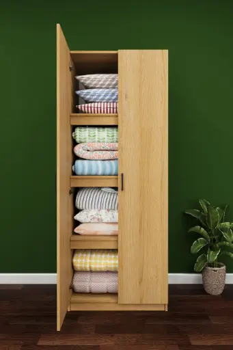 [YK01] Yüklük Dolabı 2 Kapaklı 4 Bölmeli Raflı 80 cm - YK-01