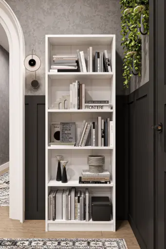 [K002] Raflı Kitaplık 169 cm Tek Modül Açık Kitaplık K002 